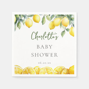 Servilleta De Papel Bebé de limón acuarela - Baby Shower