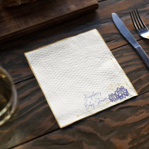 Bebé ducha de nieve tema púrpura Napkins