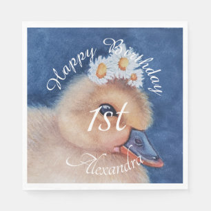Servilleta De Papel Bebé Duckling feliz cumpleaños
