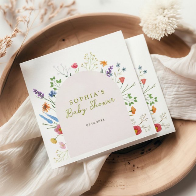 Servilleta De Papel Bebé En Arco De Flor Silvestre En Bloom (Subido por el creador)