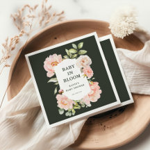 Bebé en Baby Shower floral color de agua rosada