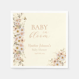 Servilleta De Papel Bebé En Bloom Boho Neutral Baby Shower