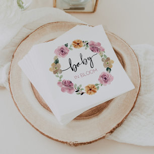 Servilleta De Papel Bebé En Bloom Floral Baby Shower