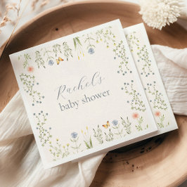 Servilleta De Papel Bebé en Bloom Floral Baby Shower Napkin