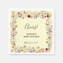 Servilleta De Papel Bebé en Bloom Garden Butterflies Baby Shower