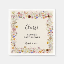 Servilleta De Papel Bebé en Bloom Garden Butterflies Baby Shower