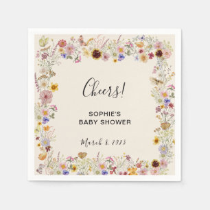 Servilleta De Papel Bebé en Bloom Garden Butterflies Baby Shower