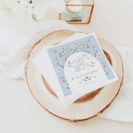 Servilleta De Papel Bebé en Bloom Wildflower Blue Boy Baby Shower