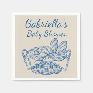 Servilleta De Papel Bebé en camino Invitación de baby shower dibujada