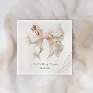 Servilleta De Papel Bebé en el Baby Shower de la floración neutra en f
