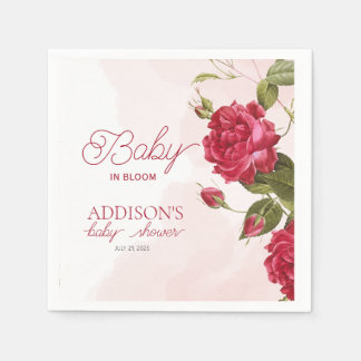 Servilleta De Papel Bebé en el florecimiento silvestre Baby Shower
