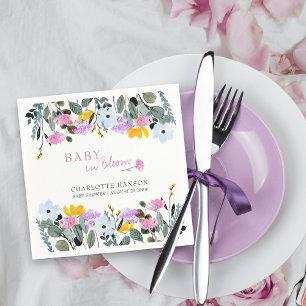 Servilleta De Papel Bebé en el jardín de flores silvestres de la Bon
