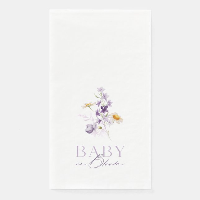 Servilleta De Papel Bebé en flor (Anverso)