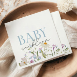 Servilleta De Papel Bebé en flor de Primavera Azul