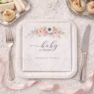 Servilleta De Papel Bebé en Flor Dulce Baby Shower Floral