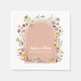 Servilleta De Papel Bebé en flor Jardín Daisies Mariposa