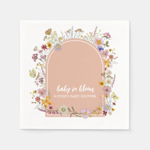 Servilleta De Papel Bebé en flor Jardín Daisies Mariposa