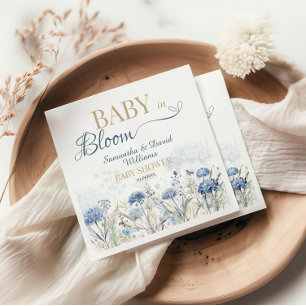 Servilleta De Papel Bebé en Flor Meadow Blue silvestre botánico