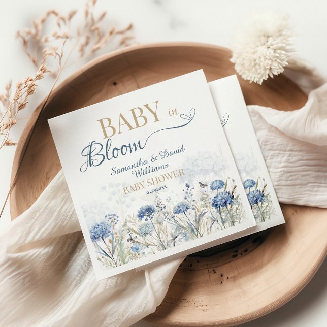 Servilleta De Papel Bebé en Flor Meadow Blue silvestre botánico (Subido por el creador)