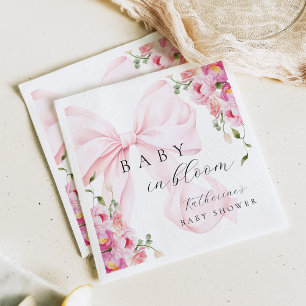 Servilleta De Papel Bebé en Flor Rosa