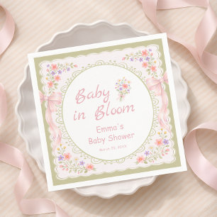Servilleta De Papel Bebé en Flor Silvestre Arco de Flor de Niño Duche 