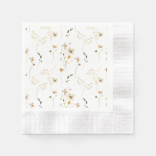 Servilleta De Papel Bebé en flor silvestre Elegante boho Baby Shower