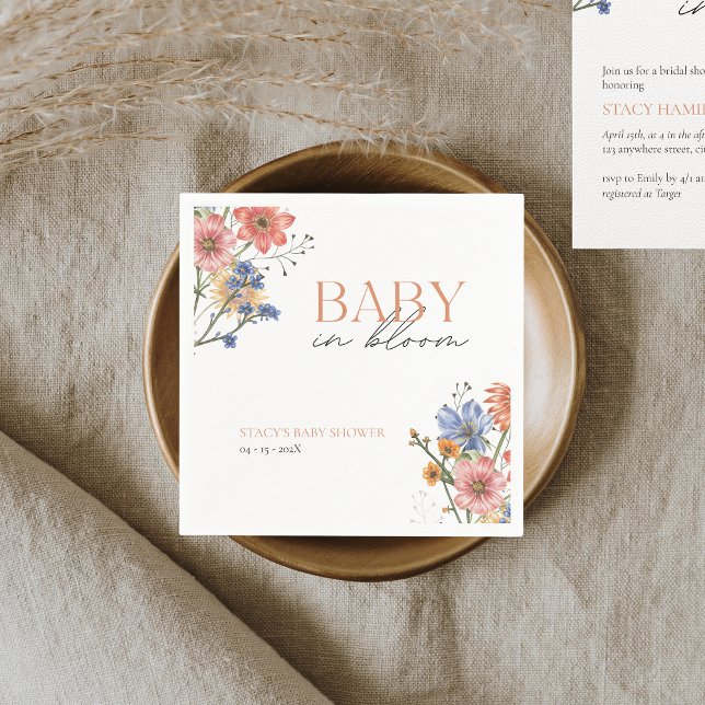 Servilleta De Papel Bebé en flor Wildflower Spring Baby Shower (Subido por el creador)