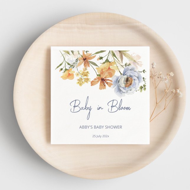 Servilleta De Papel Bebé en flores silvestres en flor de leche impresa (Subido por el creador)
