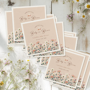 Servilleta De Papel Bebé en la Moda Bloom Boho Floral Garden Fiesta du