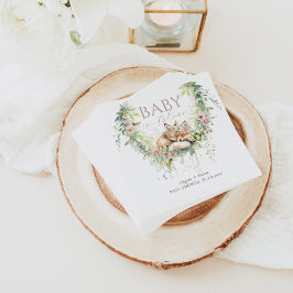 Servilleta De Papel Bebé en sangre Woodland Flor Baby Shower