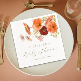 Servilleta De Papel Bebé en un Personalizado de Baby Shower de Floral