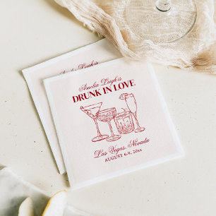 Servilleta De Papel Bebé Enamorado Cócteles Fin De Semana De Bachelore