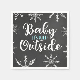 Servilleta De Papel Bebé, está frío fuera de la nieve de Baby Shower p