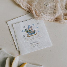 Servilleta De Papel Bebé, está frío fuera del Baby Shower del oso
