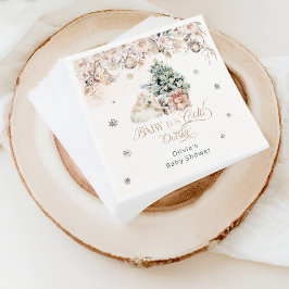 Servilleta De Papel Bebé, está frío fuera del Chica rosa Baby Shower