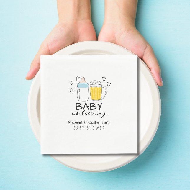 Servilleta De Papel Bebé está preparando Baby Shower de vidrio de cerv (Subido por el creador)