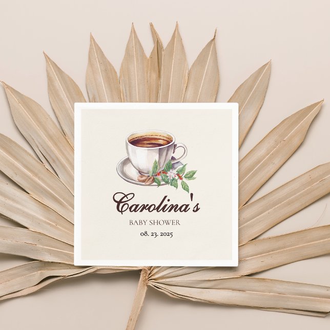 Servilleta De Papel Bebé está preparando café café café Baby Shower ma (Subido por el creador)