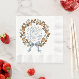 Servilleta De Papel Bebé está preparando la ducha de café de otoño par