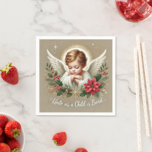 Servilleta De Papel Bebé festivo Jesús Natividad Biblia Verse Decoupag