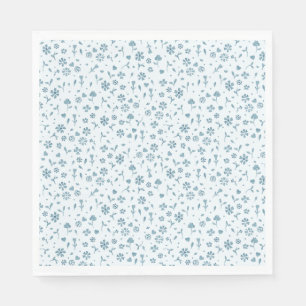 Servilleta De Papel Bebé floral azul en una ducha de bebé para niños e