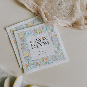 Servilleta De Papel Bebé floral colorido moderno en Baby Shower en san