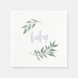 Servilleta De Papel Bebé Floral Napkin Azul | BABY SHOWER