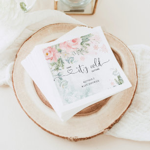 Servilleta De Papel Bebé floral rosa Rubor hace frío afuera