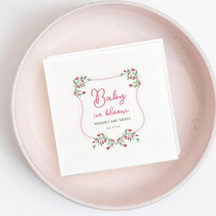 Servilleta De Papel Bebé Floral Vintage En Baby Shower Bloom