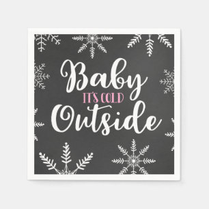 Servilleta De Papel Bebé, frío fuera del Baby Shower de invierno de Ba