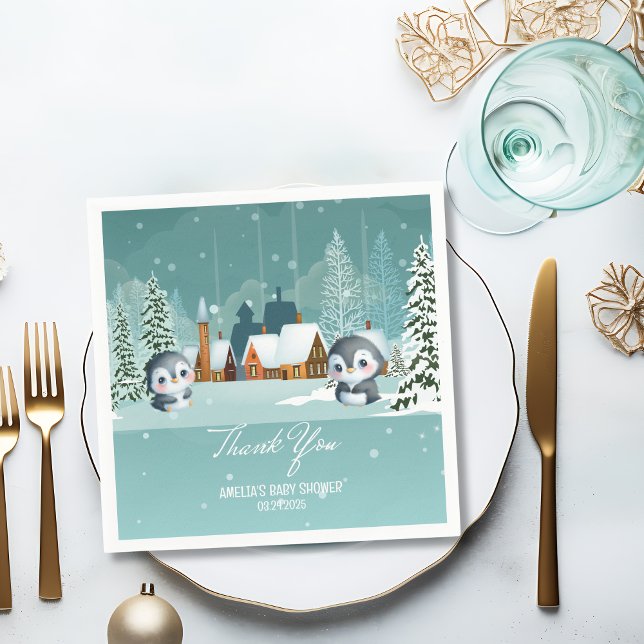 Servilleta De Papel Bebé, frío fuera del Baby Shower de Woodland (Subido por el creador)