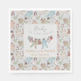 Servilleta De Papel Bebé, frío fuera del Baby Shower invernal
