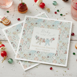 Servilleta De Papel Bebé, frío fuera del Baby Shower invernal