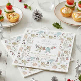 Servilleta De Papel Bebé, frío fuera del Baby Shower invernal