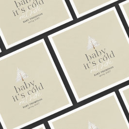 Servilleta De Papel Bebé, frío fuera del Baby Shower verde neutral